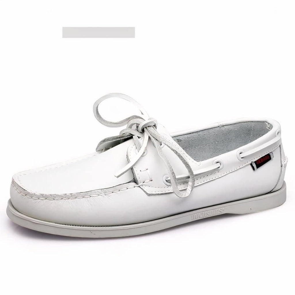Men's synthetic leather lace-up boat loafers