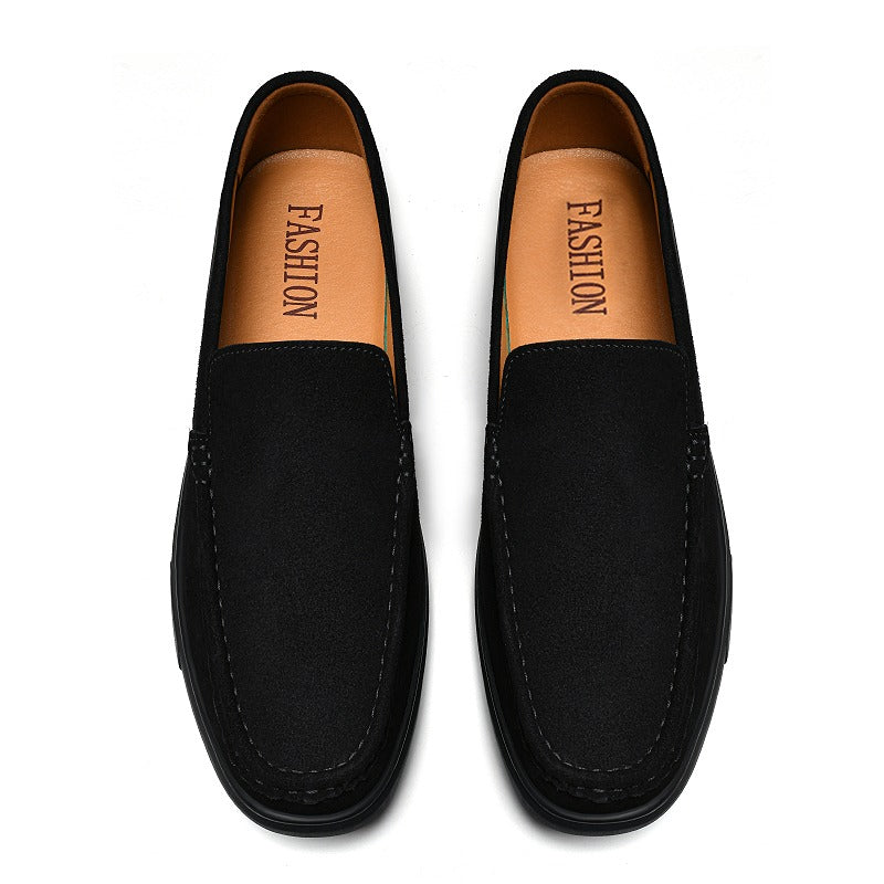 Men's flexible lugged-sole slip-on loafer, camel detail of the upper