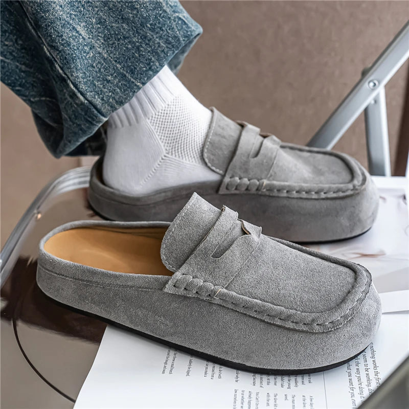 Men's Gray Penny Loafer Mules - view 1