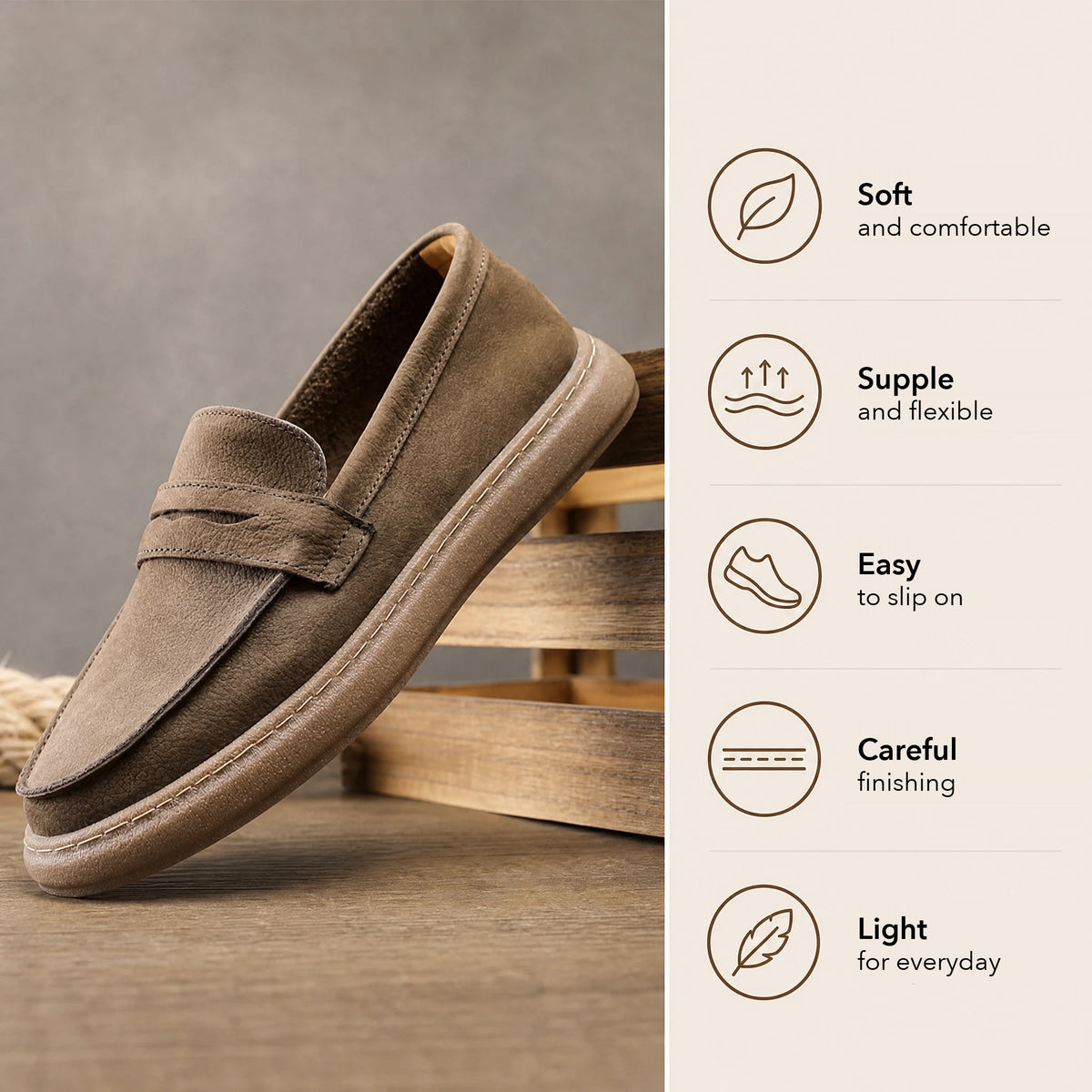 men's strap loafer with thick sole, view 4