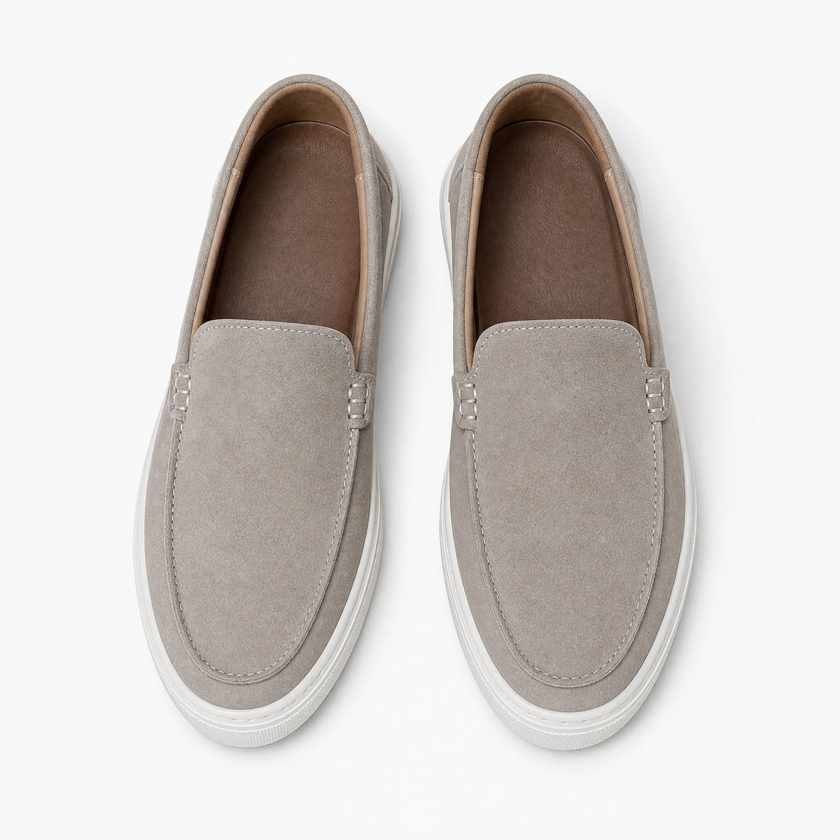 men's thick sole suede loafer