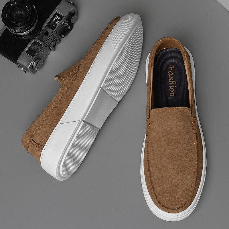 men's thick sole suede loafer, view 13