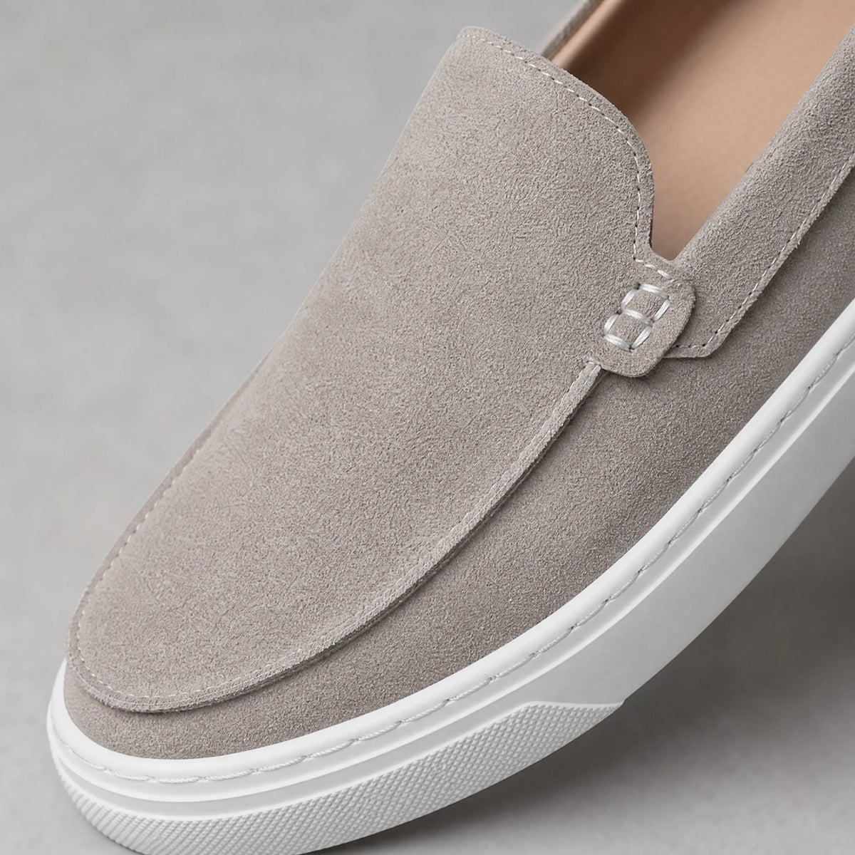men's thick sole suede loafer, view 2 Image