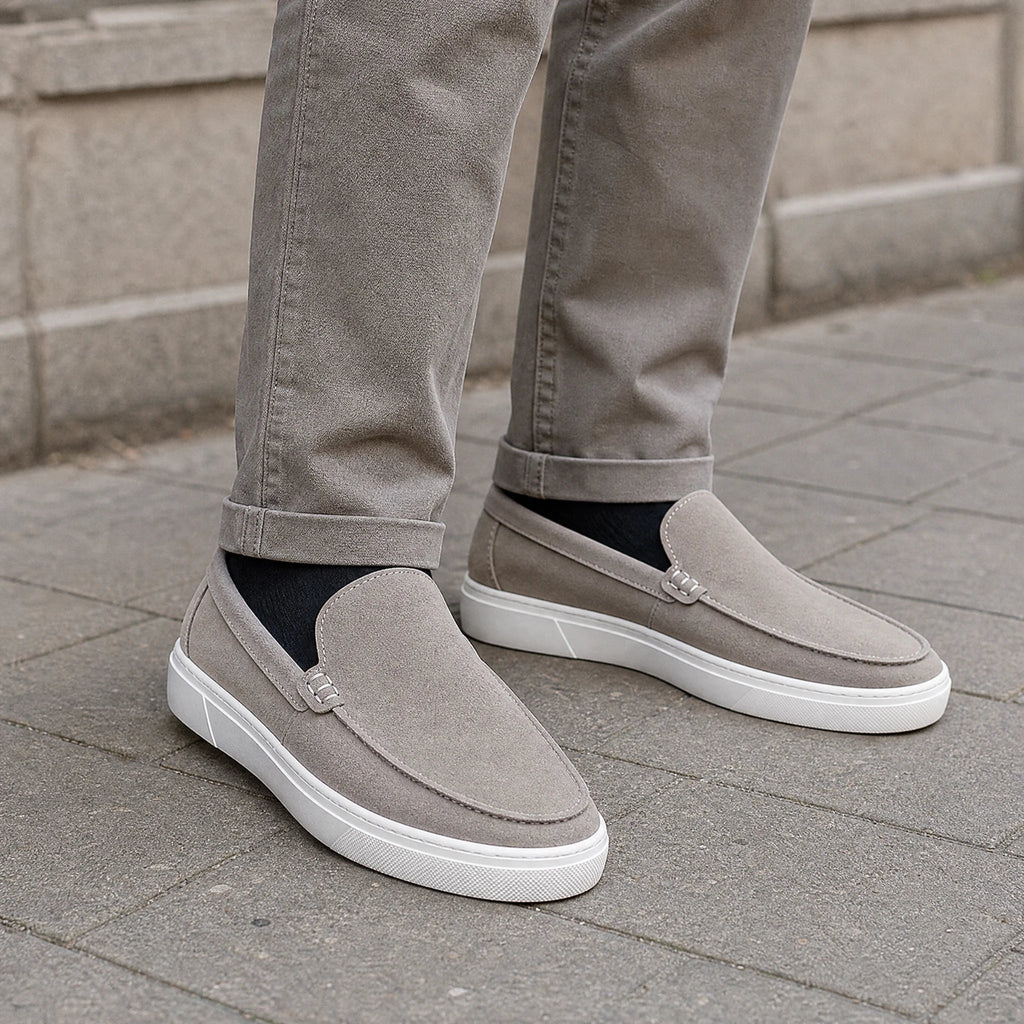 men's thick sole suede loafer, view 3