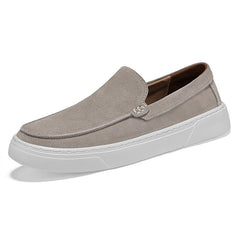 Men's Thick Sole Suede Loafers, Taupe