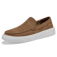 Men's Thick Sole Suede Loafers, Camel