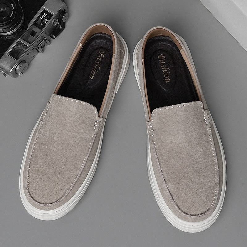 men's thick sole suede loafer, view 9