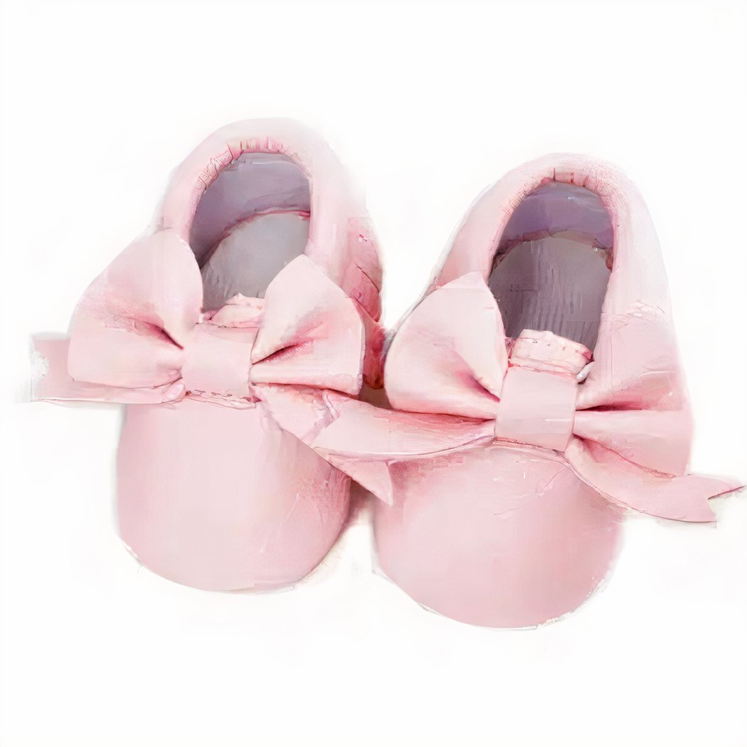 Moccasins with bow tie for newborns