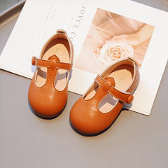 Non-slip loafers for girls, Brown