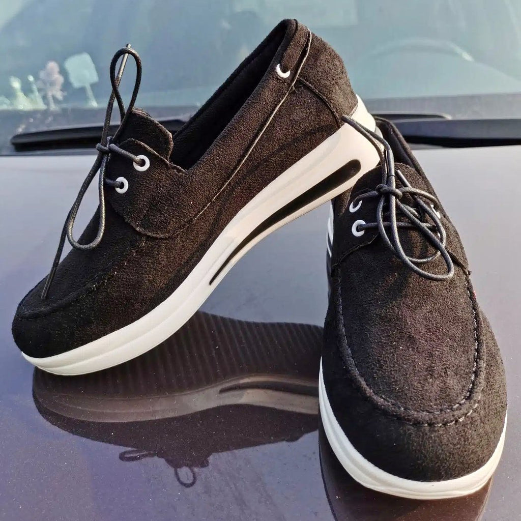 Platform loafers with laces for women