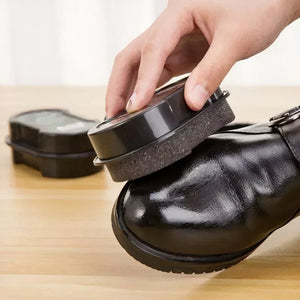 Leather shoe shine sponge