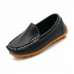 Slip-on loafer in soft synthetic leather, Black