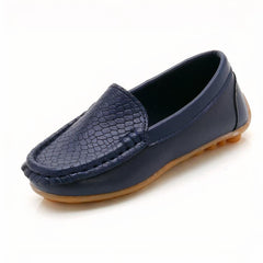 Slip-on loafer in soft synthetic leather, Grey