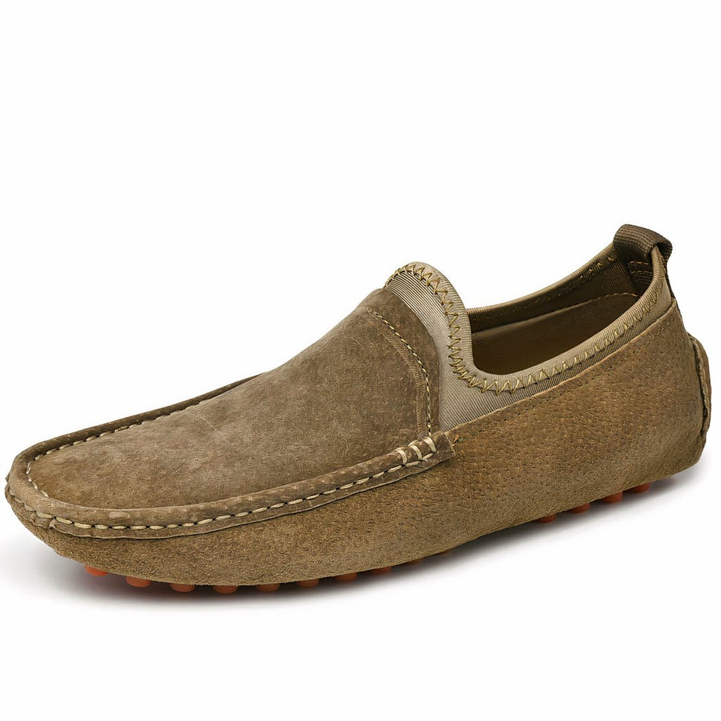 Soft, non-slip orthopedic suede loafers for men