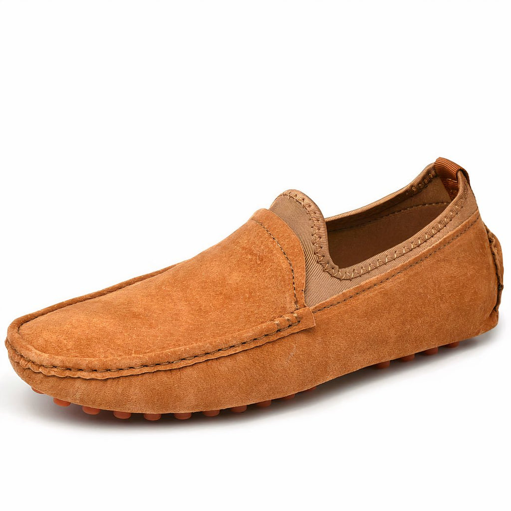 Soft, non-slip orthopedic suede loafers for men