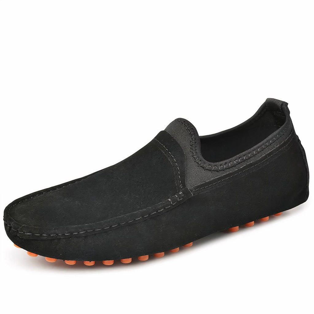 Soft, non-slip orthopedic suede loafers for men