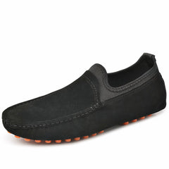 Soft, non-slip orthopedic suede loafers for men, Black
