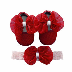 Soft-soled baby moccasin, Red