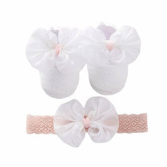 Soft-soled baby moccasin, White