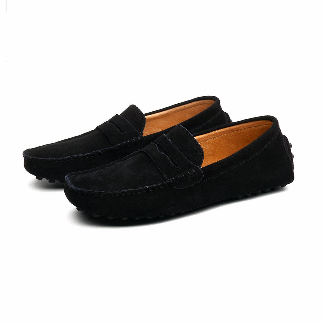 Soft suede loafers for men
