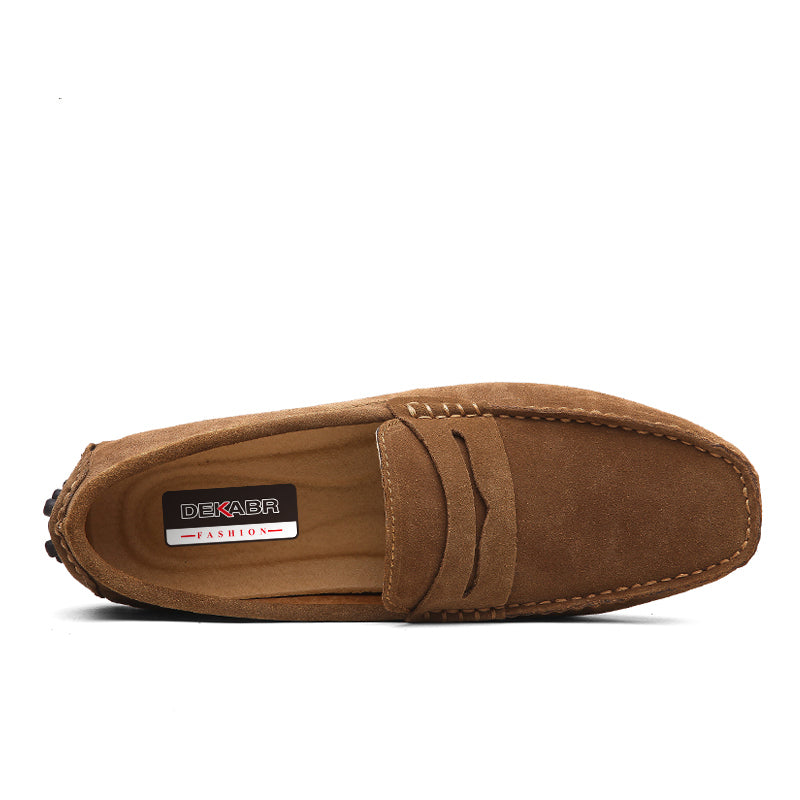 Soft suede loafers for men