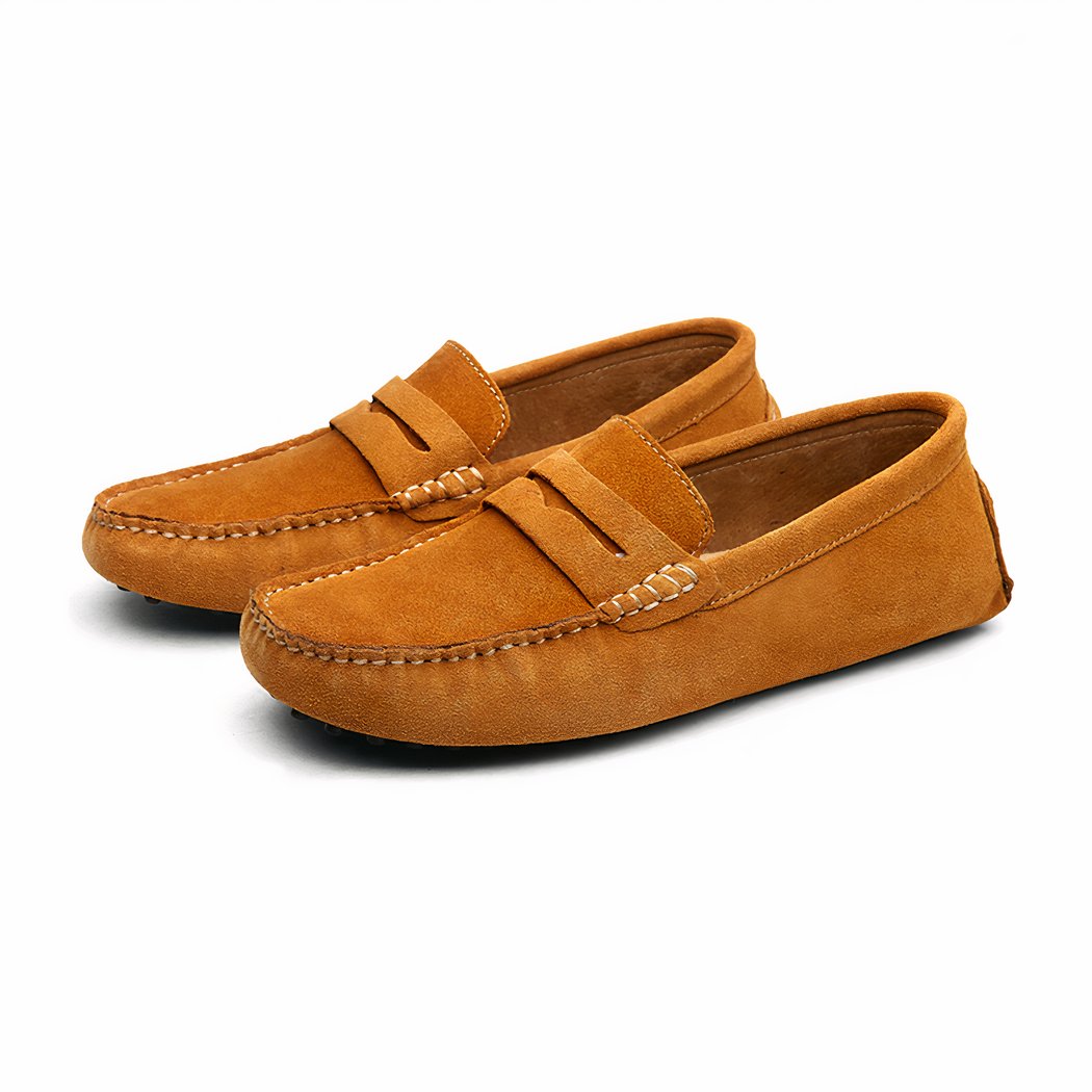 Soft suede loafers for men