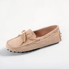 Soft suede loafers for women, Beige