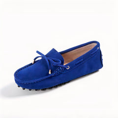 Soft suede loafers for women, Blue