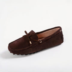 Soft suede loafers for women, Brown