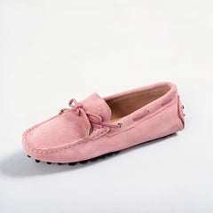Soft suede loafers for women, Pink