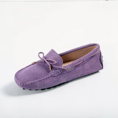 Soft suede loafers for women, Purple