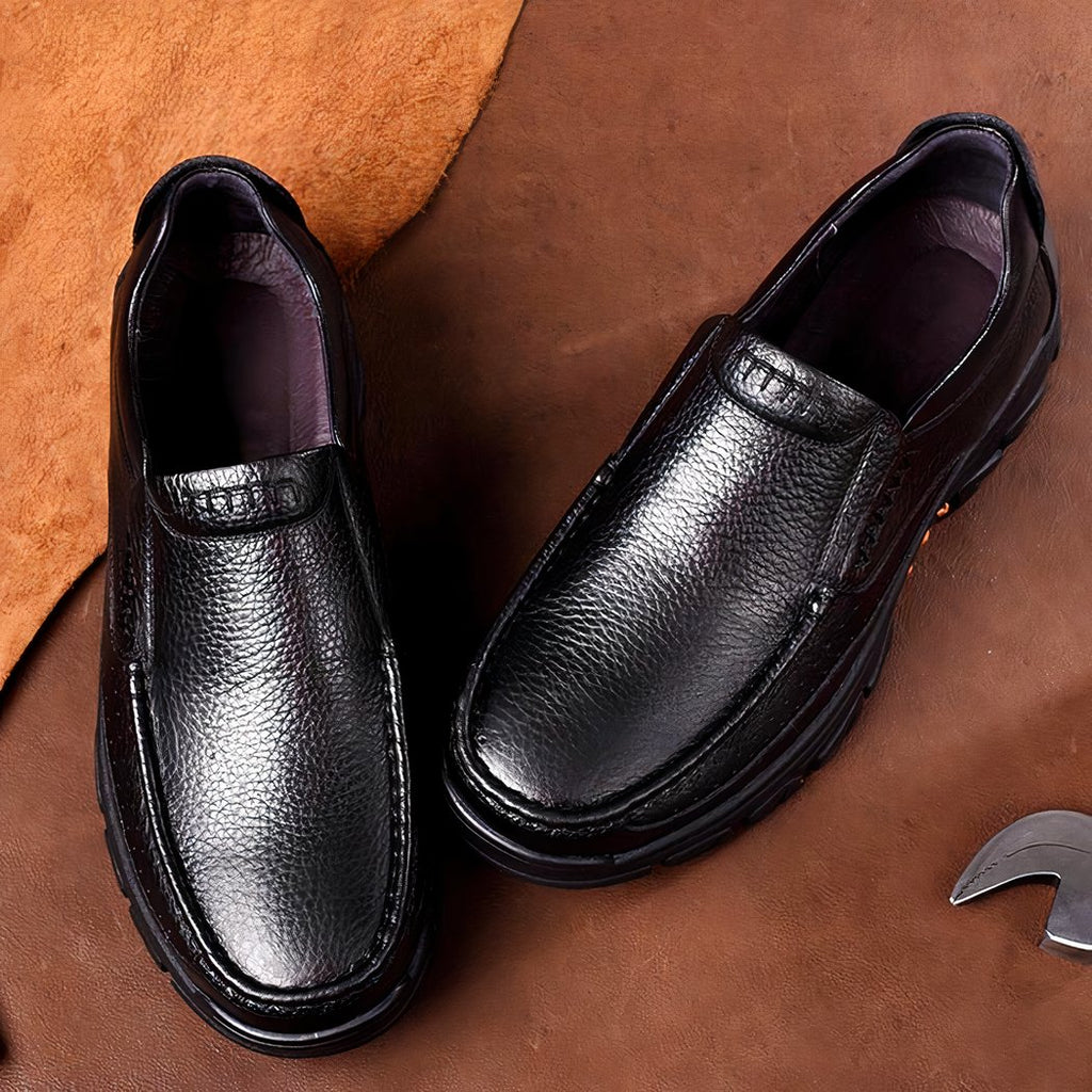 Soft synthetic leather orthopedic loafers for men