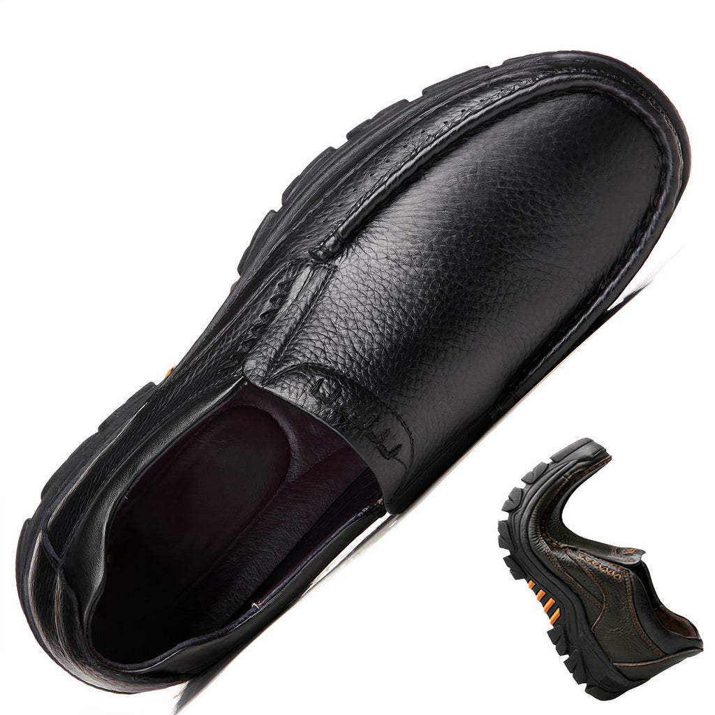 Soft synthetic leather orthopedic loafers for men