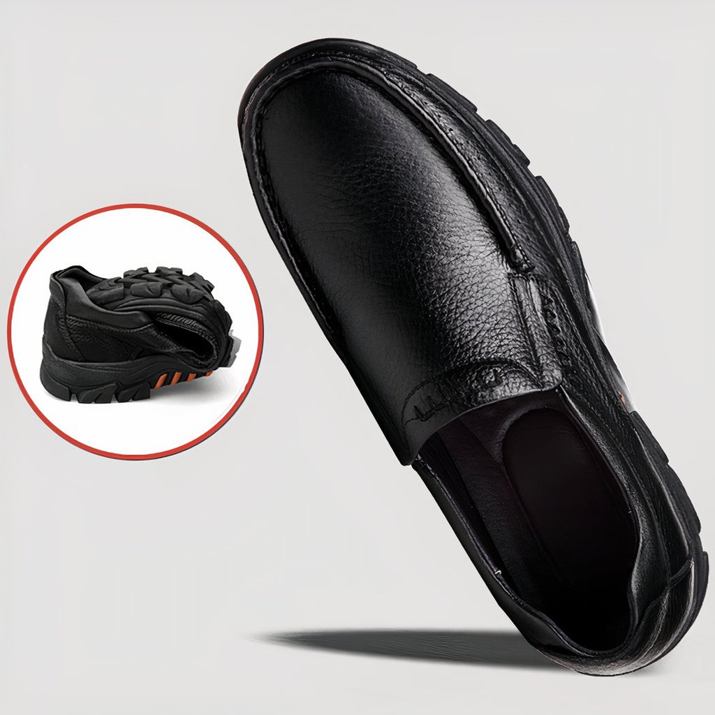 Soft synthetic leather orthopedic loafers for men