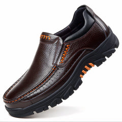 Soft synthetic leather orthopedic loafers for men, Brown