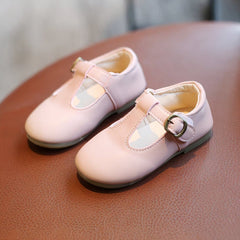 Solid vegan leather loafers for girls, Pink