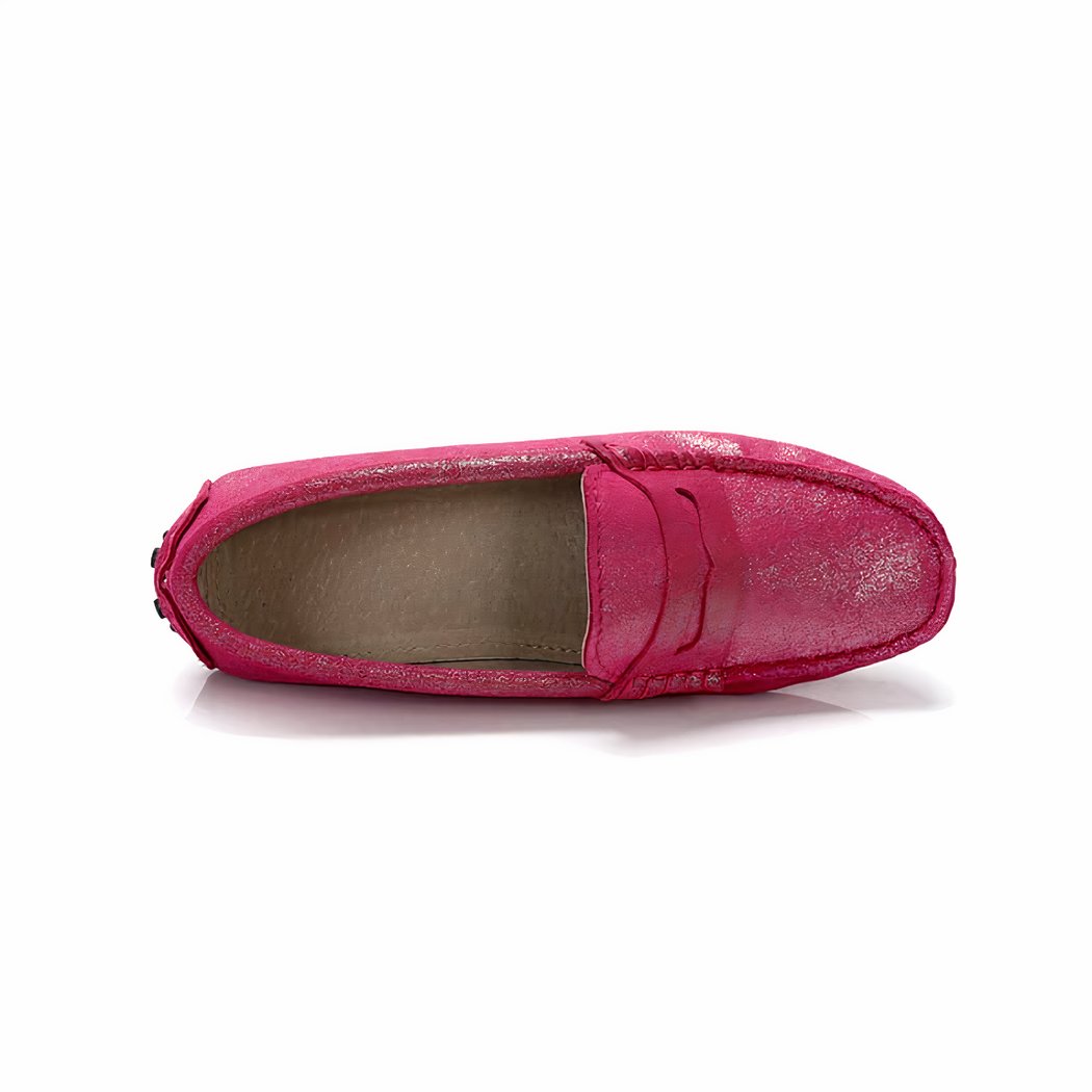 Spring-summer glitter loafers for women