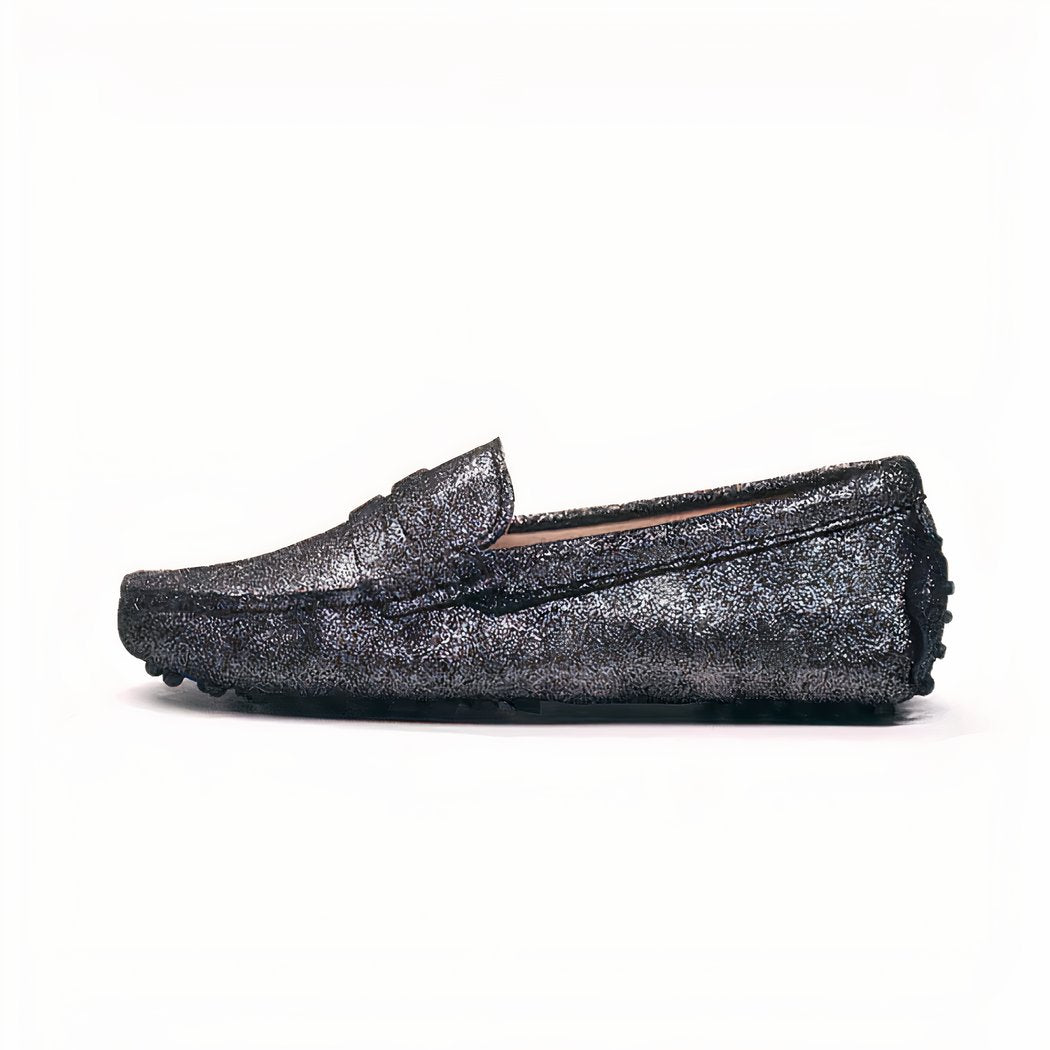 Spring-summer glitter loafers for women