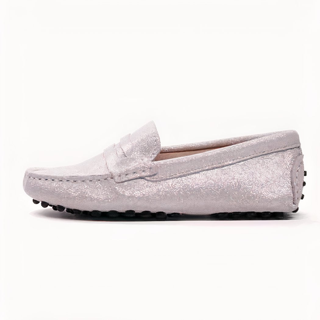 Spring-summer glitter loafers for women