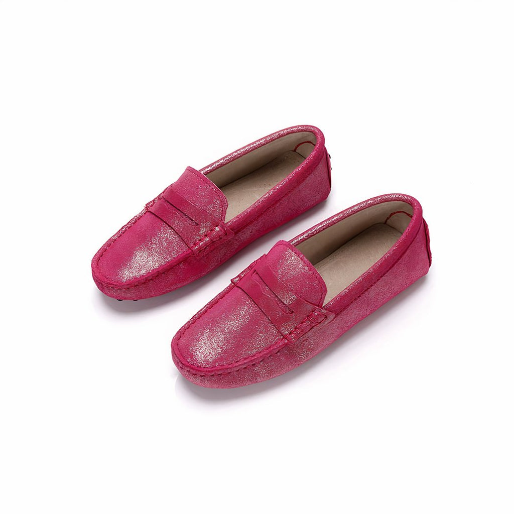 Spring-summer glitter loafers for women