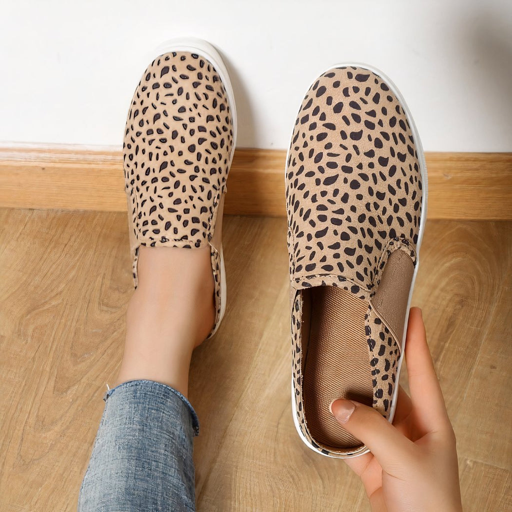 Streetwear leopard print platform loafers
