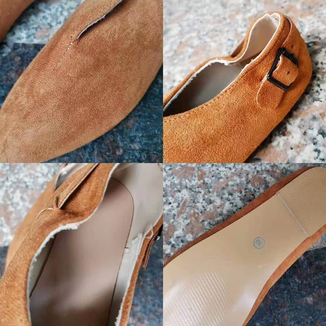 Summer synthetic suede loafers for women
