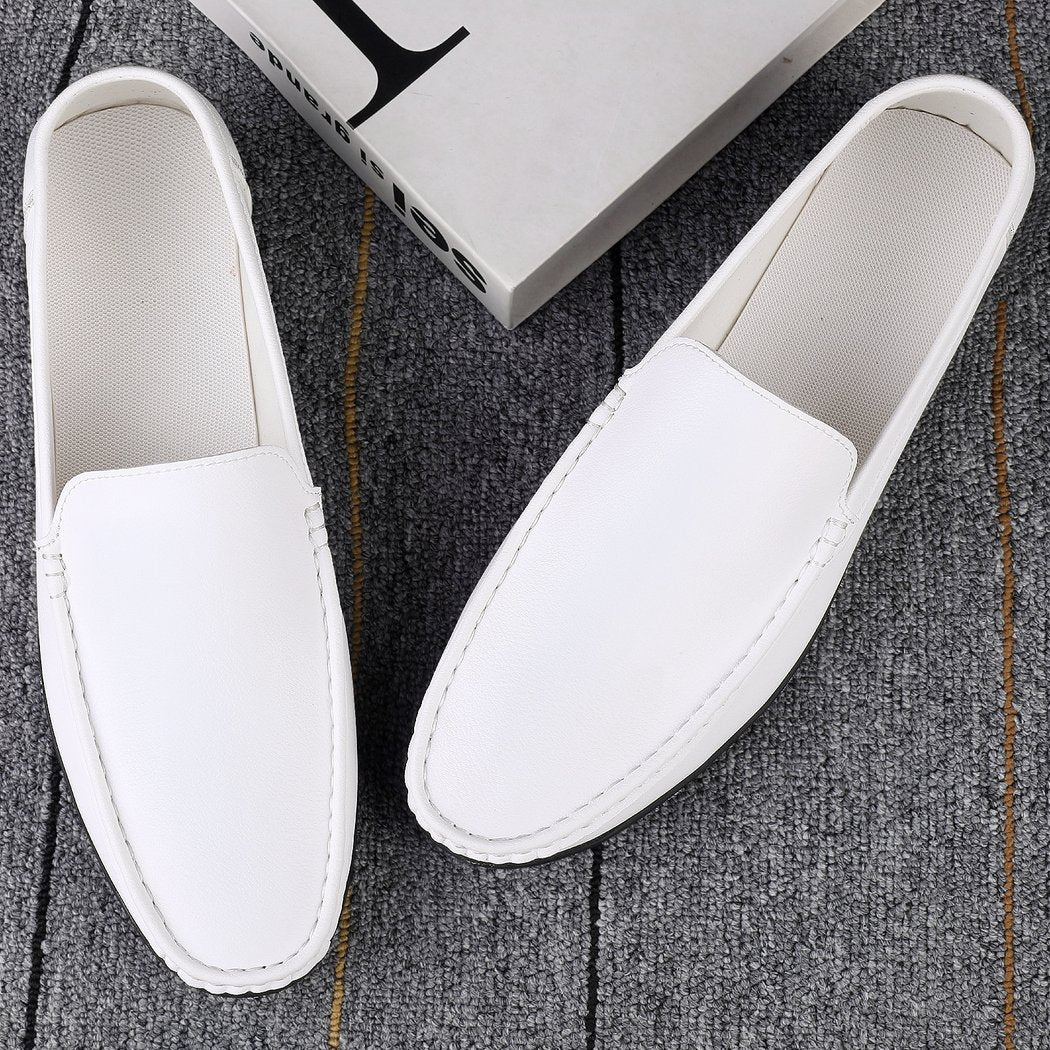 Super-lightweight synthetic leather loafers for men