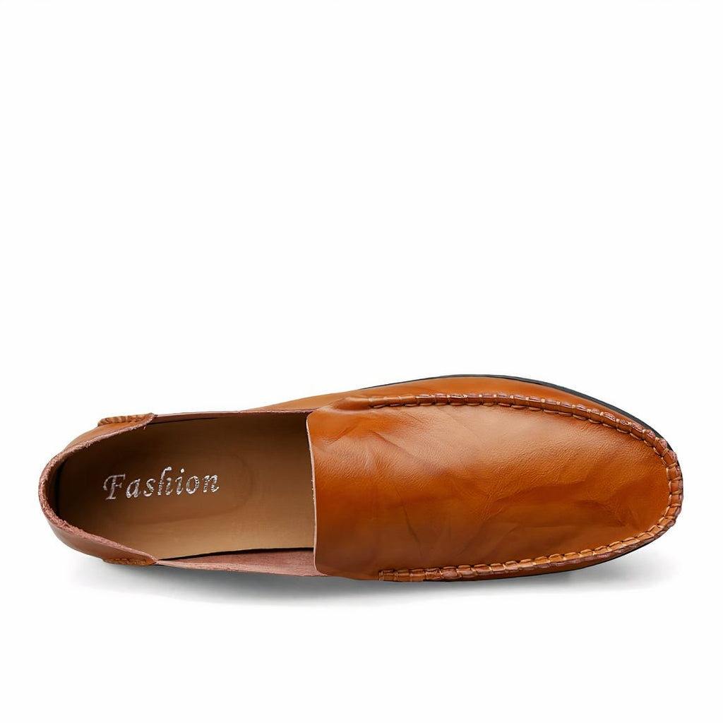 Synthetic leather loafers for men