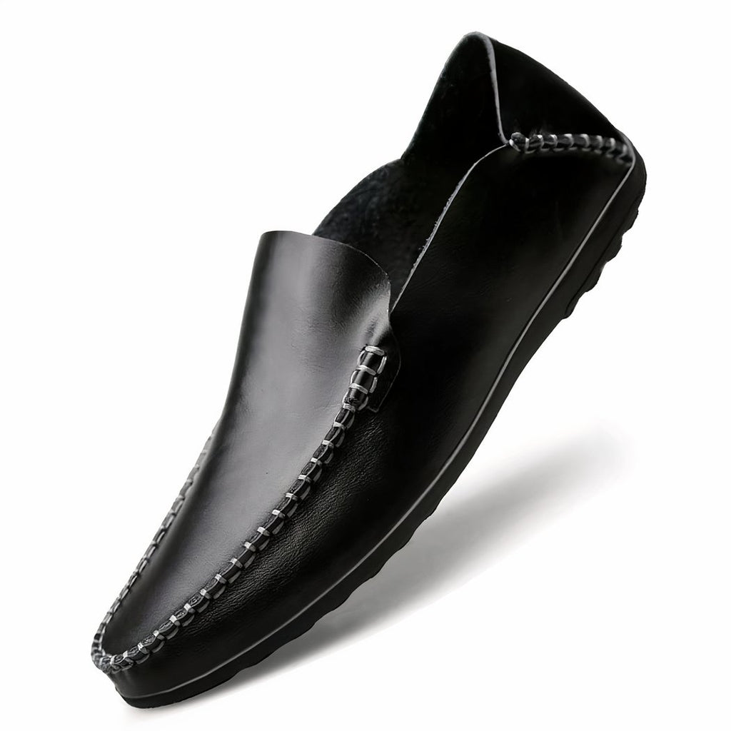 Synthetic leather loafers for men