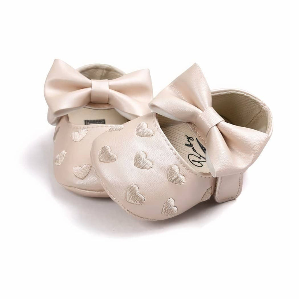 Synthetic leather loafers with heart motif