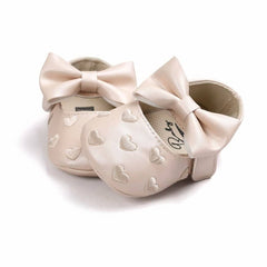 Synthetic leather loafers with heart motif, Beige