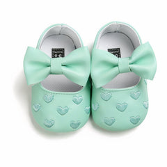Synthetic leather loafers with heart motif, Green