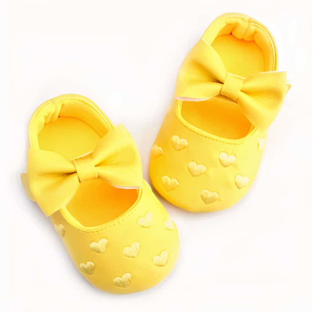 Synthetic leather loafers with heart motif