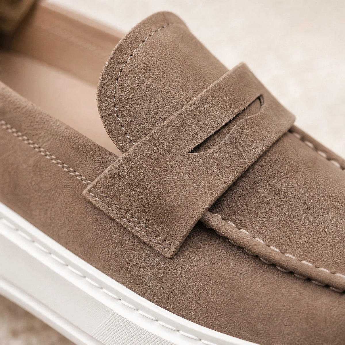 thick sole loafer with strap, view 2